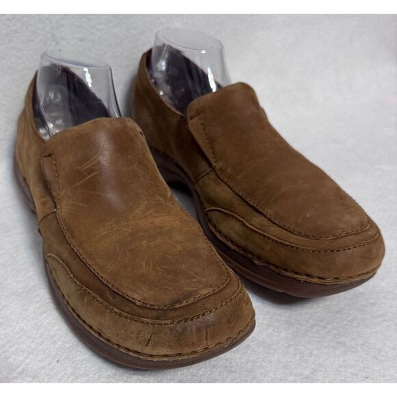 Born‎ Nigel Brown Nubuck Leather Loafers Size 10 Comfort Slip On Casual Men's - Picture 1 of 10